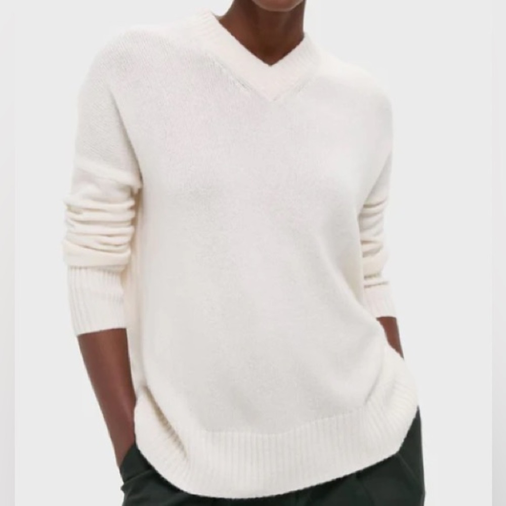 Tuckernuck Sweater Cassie Cashmere V-Neck Cozy Pullover Sz XS